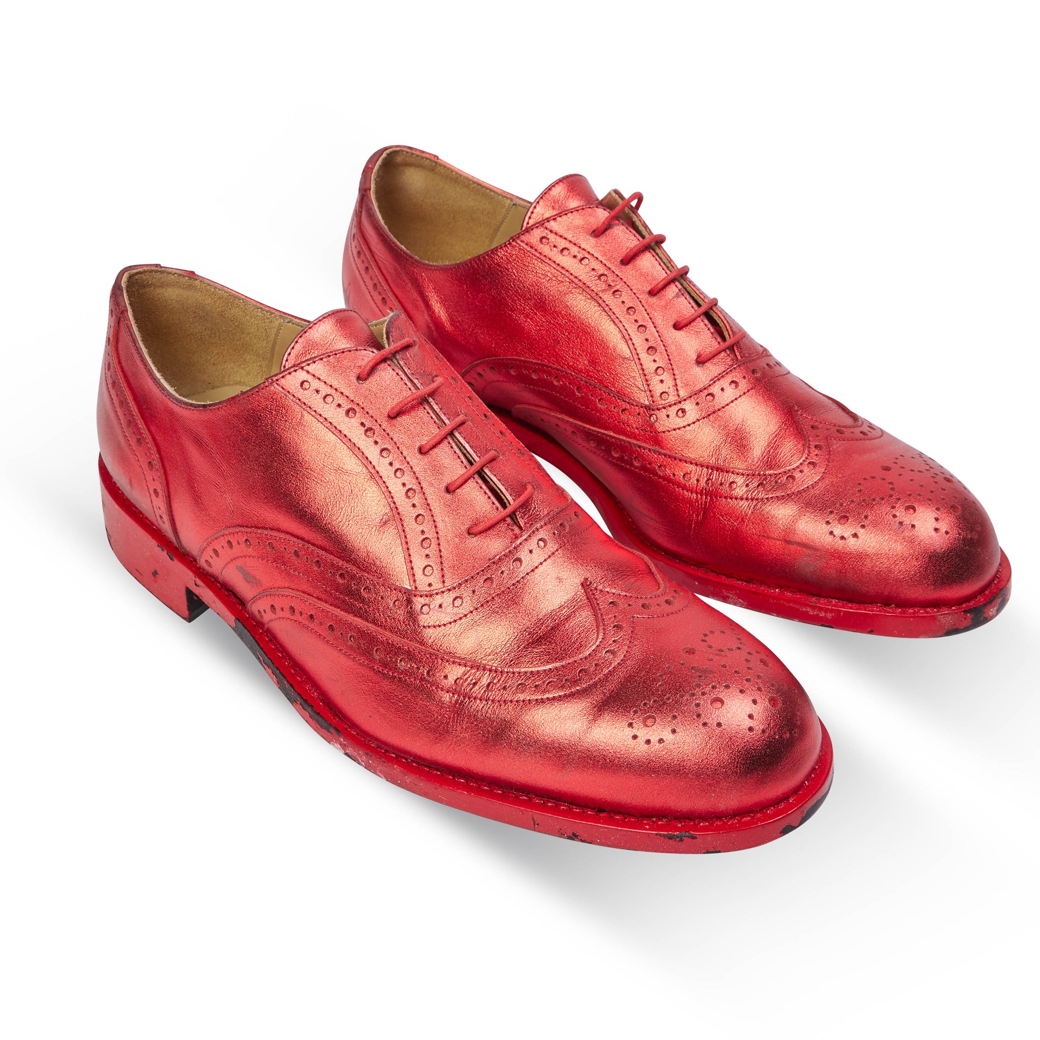 Red Metallic Brogues