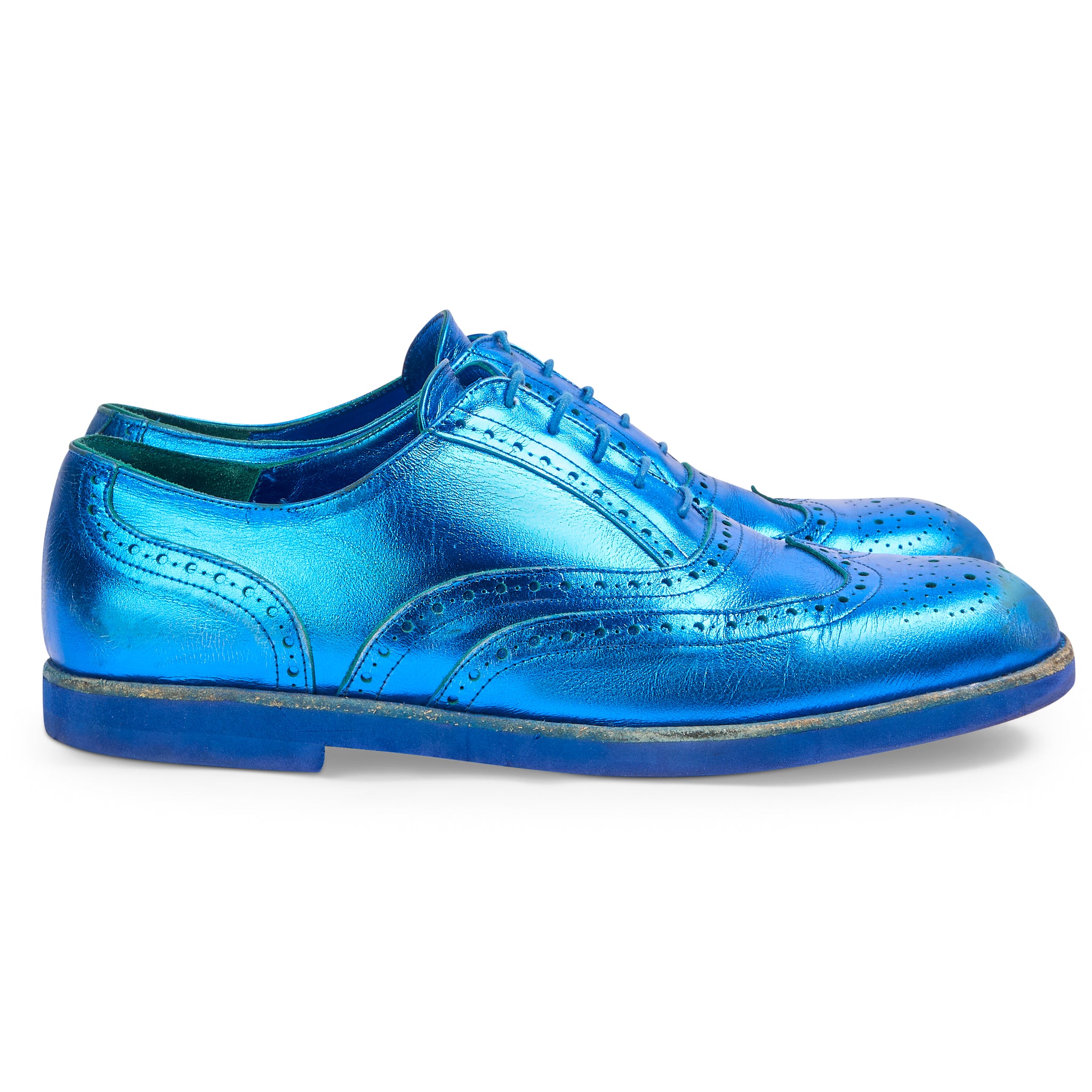 Blue Metallic Brogues